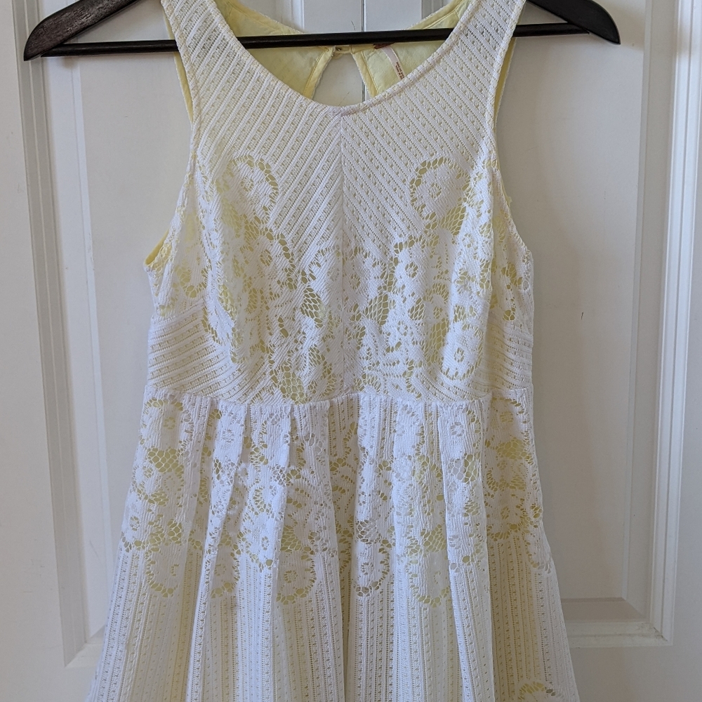 Free People White lace dress